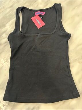 Edikted Black Scoop Neck Tank Top